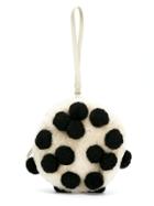 Serpui Leather Fur Clutch - White