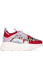 Versace Chain Reaction Chunky Sneakers - Red