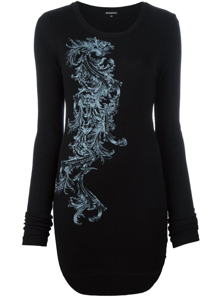 Ann Demeulemeester Printed Long Sleeve Top