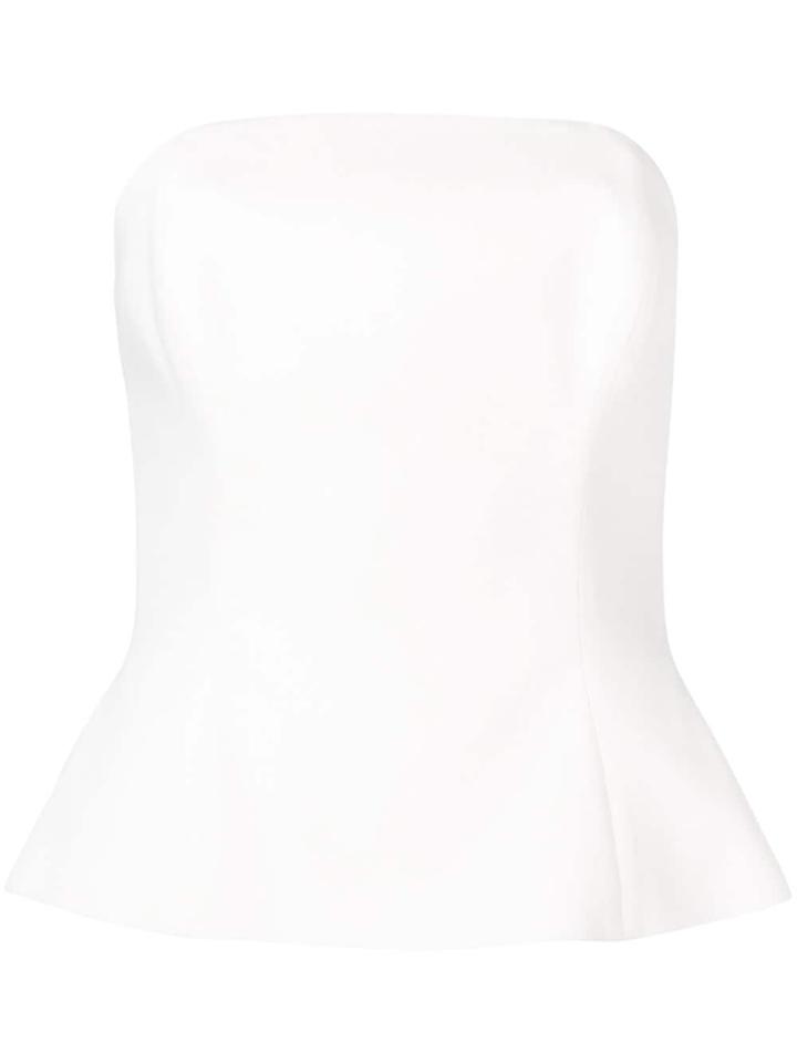 La Mania Strapless Fitted Top - White