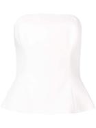 La Mania Strapless Fitted Top - White