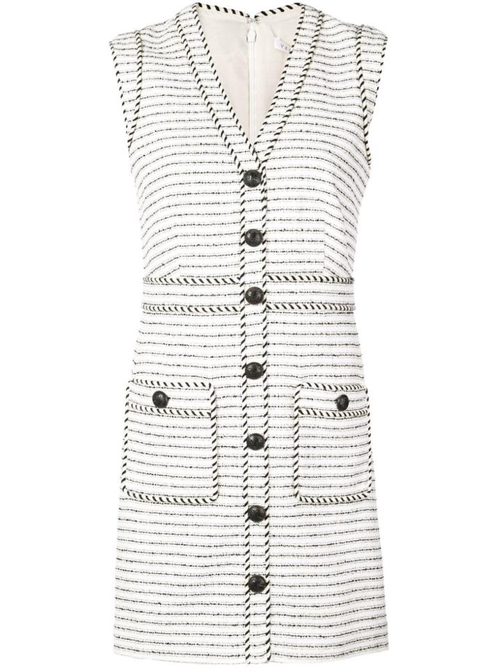 Veronica Beard Striped Short Dress - White