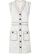 Veronica Beard Striped Short Dress - White