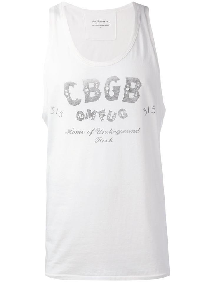 John Varvatos - Cbgb Tank Top - Men - Cotton/modal - S, White, Cotton/modal