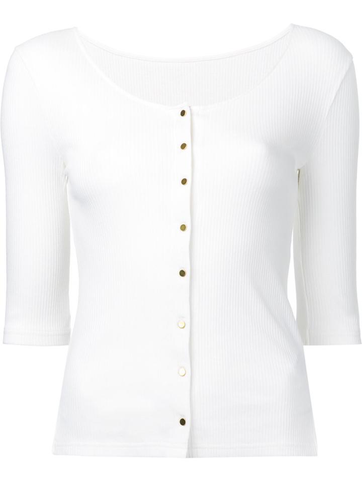 Cityshop - Half Sleeve Cardigan - Women - Cotton/polyurethane - One Size, White, Cotton/polyurethane