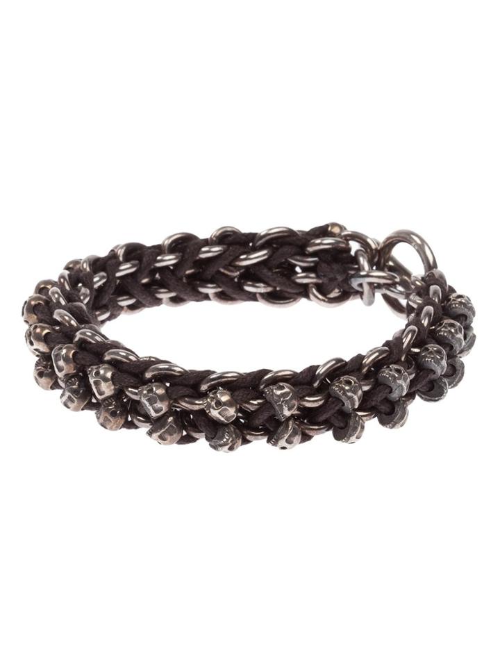 Tobias Wistisen Skull Bar Bracelet - Brown