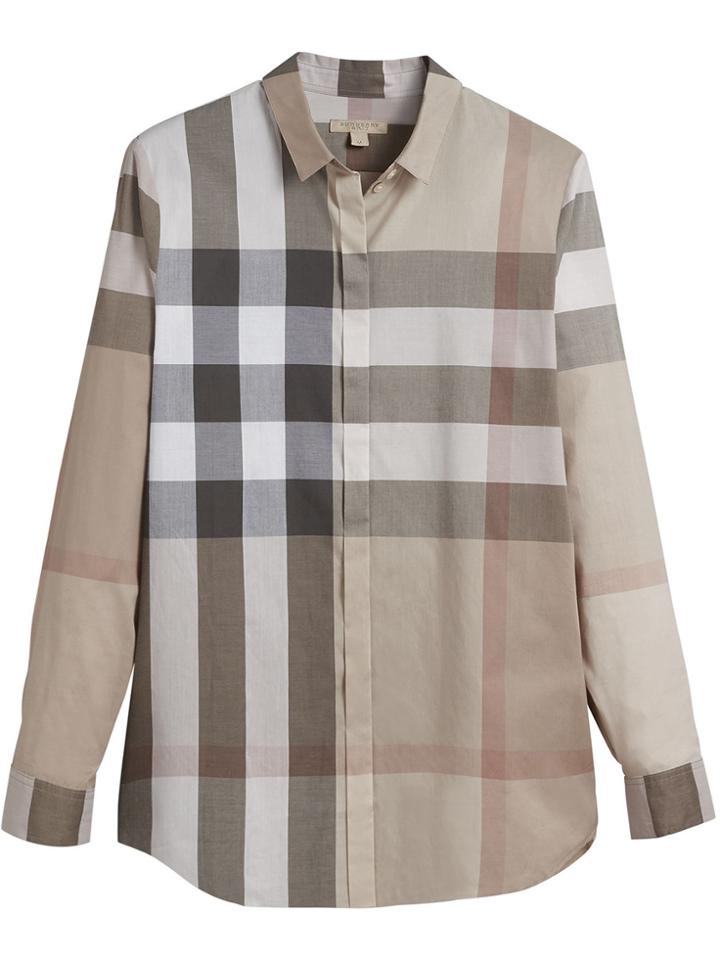 Burberry Check Cotton Shirt - Nude & Neutrals
