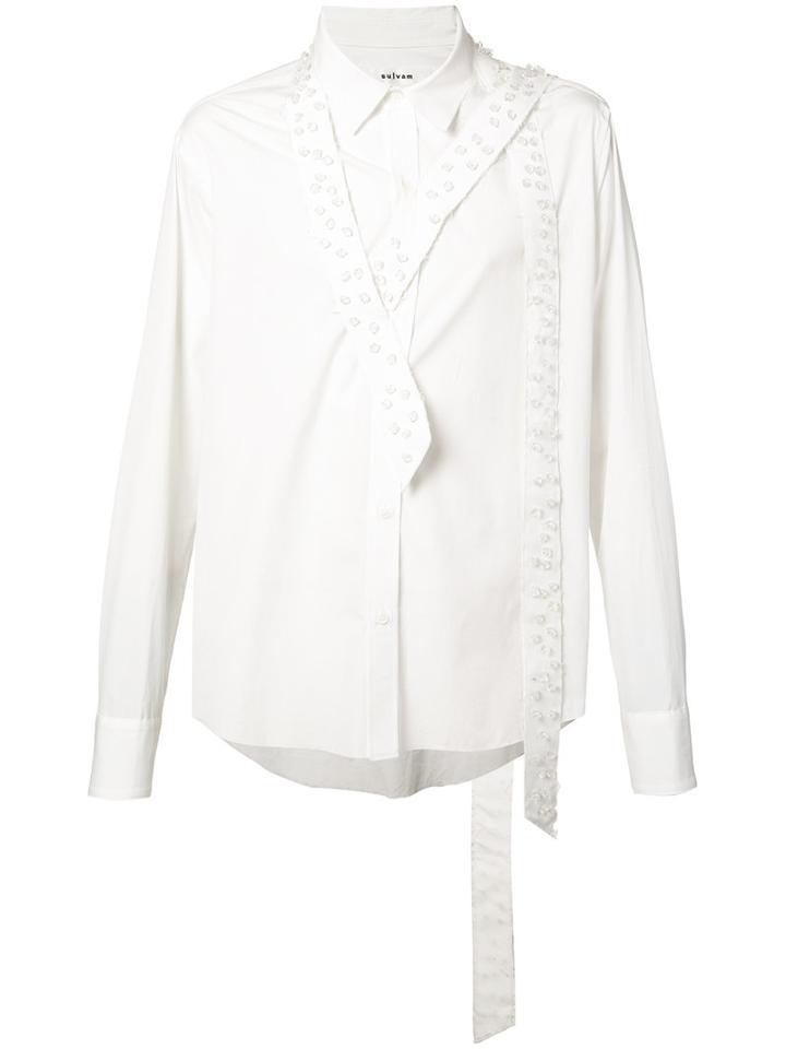 Sulvam - Classic Shirt - Men - Cotton - L, White, Cotton