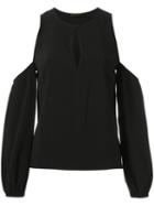 Talie Nk - Cold Shoulder Blouse - Women - Acetate/viscose - 36, Black, Acetate/viscose
