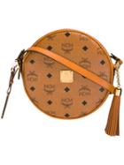 Mcm Medium Tambourine Crossbody Bag, Women's, Brown, Leather