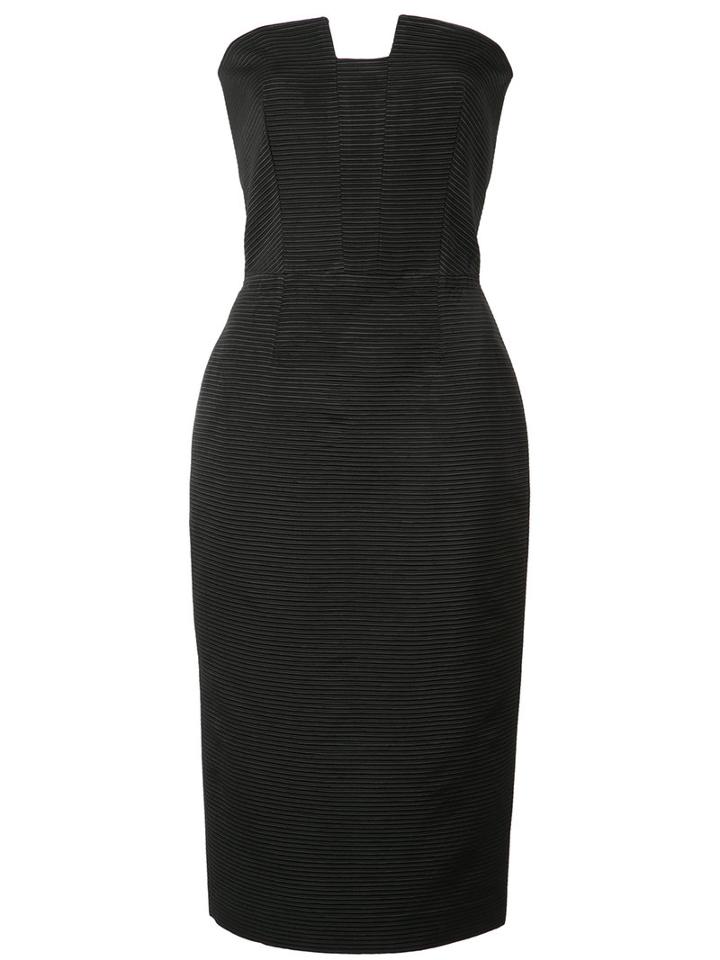 Martin Grant - U Shaped Bustier Dress - Women - Cotton/acetate - 38, Black, Cotton/acetate