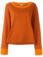 Romeo Gigli Vintage Scoop Neck Sweatshirt - Yellow & Orange