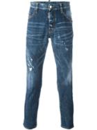 Dsquared2 Skater Jeans, Men's, Size: 54, Blue, Cotton/spandex/elastane/calf Leather