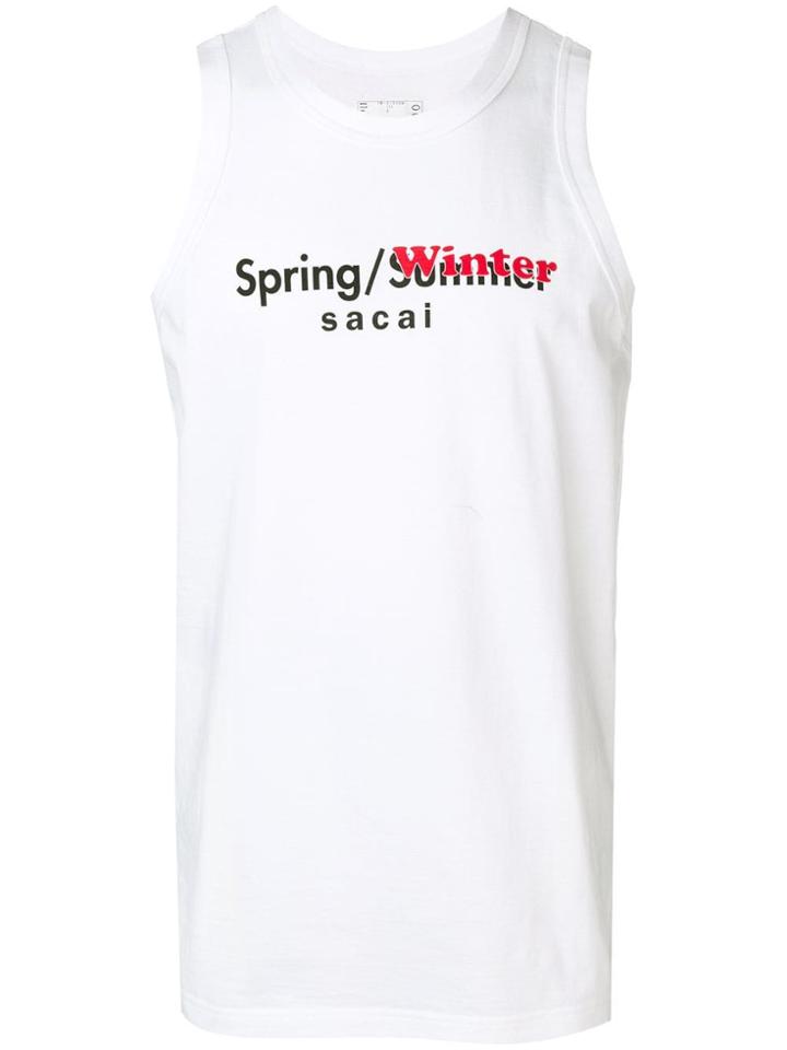 Sacai Spring Winter Tank Top - White