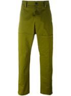 Oamc Pocket Detail Trousers, Men's, Size: 32, Green, Cotton/spandex/elastane