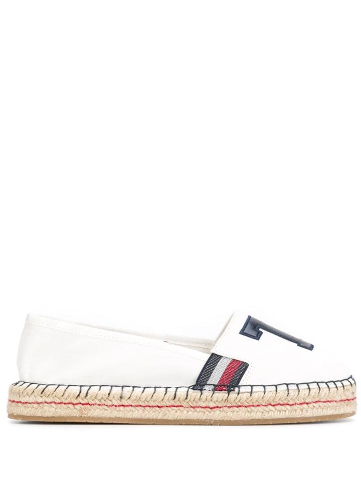 Tommy Hilfiger Monogram Patch Espadrilles - White