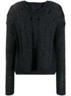 Uma Wang Distressed Knit Sweater - Brown