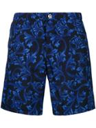 Versace Brocade Print Swim Shorts - Blue