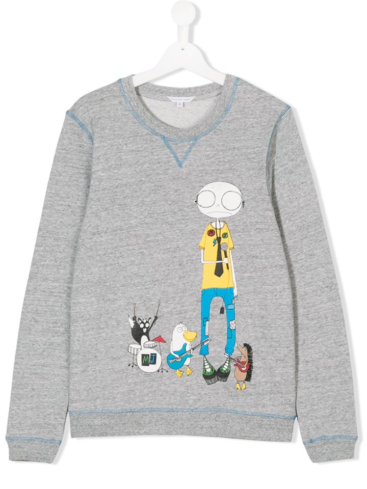 Little Marc Jacobs Mr Marc Band Print Sweatshirt - Grey