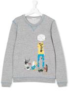 Little Marc Jacobs Mr Marc Band Print Sweatshirt - Grey
