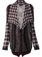 Yigal Azrouel Multi Knit Cardi-coat, Women's, Size: Medium, Red, Acrylic/polyamide/mohair/merino