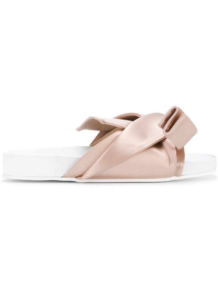 No21 Knotted Bow Sandals - Pink & Purple