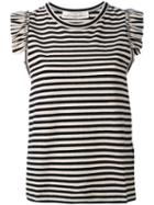 Golden Goose Deluxe Brand - Ruffle Top - Women - Cotton/linen/flax - S, Black, Cotton/linen/flax