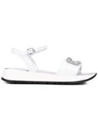 Andrea Montelpare Embellished Sandals - Grey