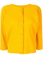 Issey Miyake Cauliflower Apoc Pleated Cardigan - Yellow