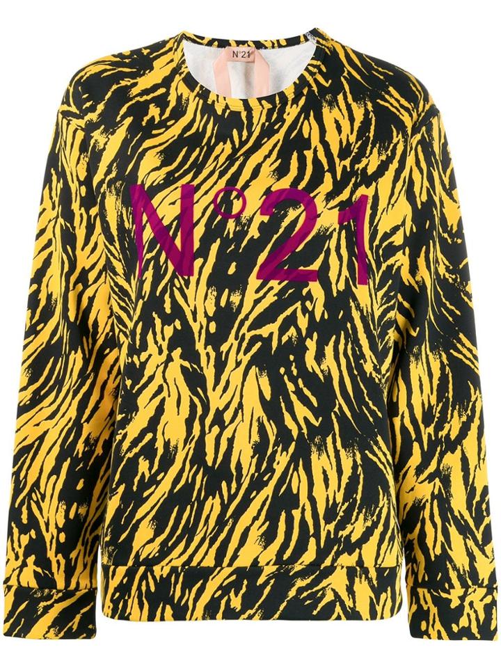 Nº21 Tiger Stripe T-shirt - Black