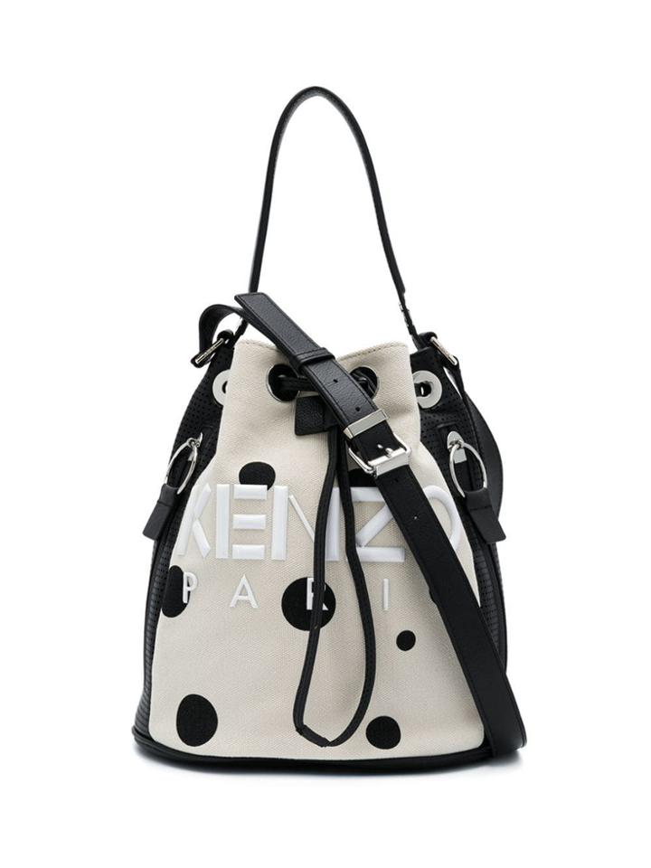 Kenzo Kombo Dots Bucket Bag - White
