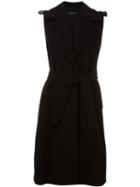 Twin-set Sleeveless Coat, Women's, Size: Large, Black, Wool/cashmere/polyamide/polyester