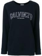 Calvin Klein Logo Embroidered Sweatshirt - Blue