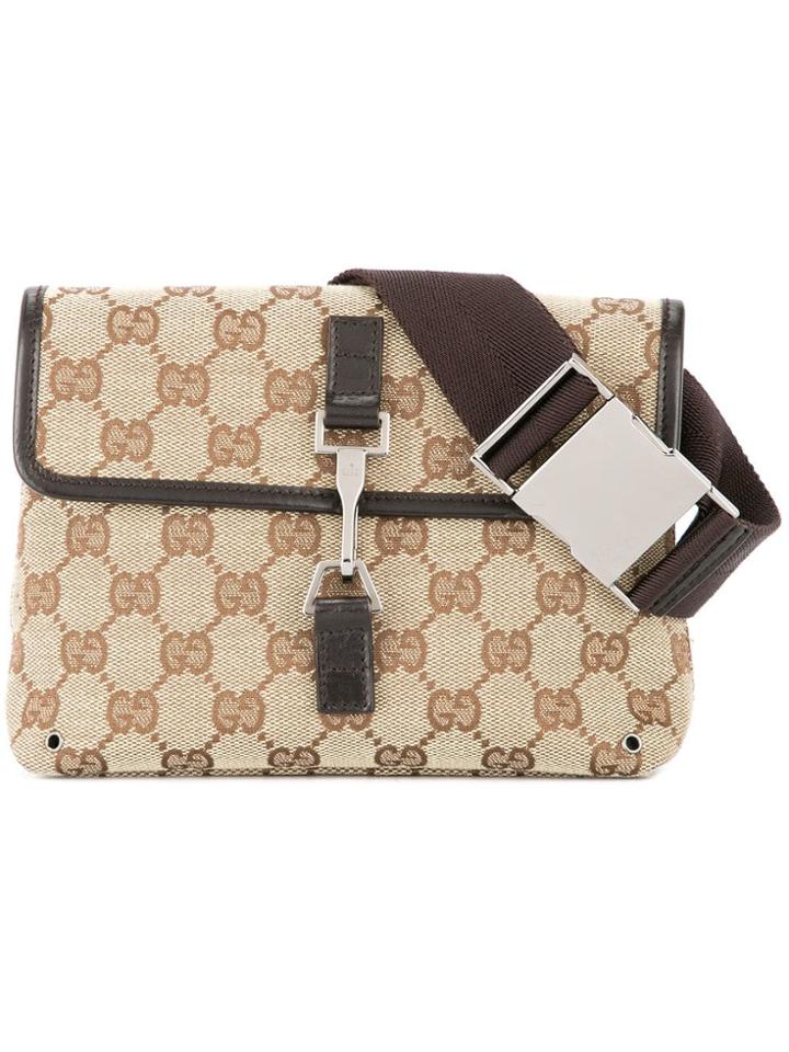 Gucci Vintage Gucci Jackie Gg Bum Bag - Nude & Neutrals