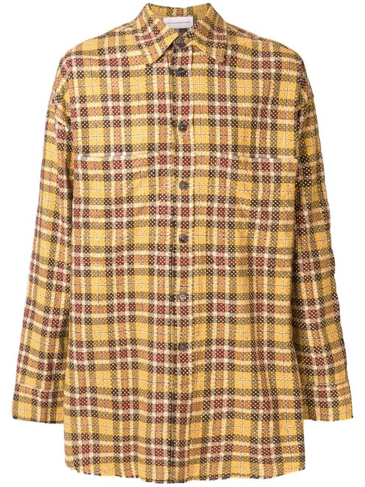 Faith Connexion Oversized Check Shirt - Yellow
