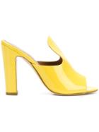 Paris Texas Slip On Mules - Yellow & Orange