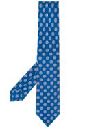 Kiton Stylized Flowers Tie - Blue