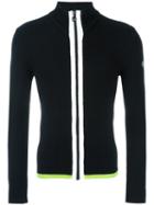 Ea7 Emporio Armani Zipped Cardigan, Men's, Size: Medium, Black, Cotton/acrylic/wool