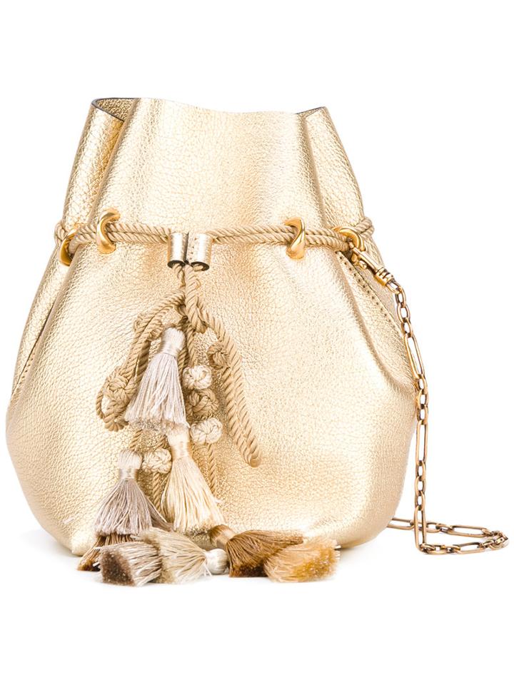 Ermanno Scervino - Fringed Clutch Bag - Women - Cotton/leather - One Size, Yellow/orange, Cotton/leather