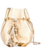 Ermanno Scervino - Fringed Clutch Bag - Women - Cotton/leather - One Size, Yellow/orange, Cotton/leather