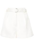 3.1 Phillip Lim Belted Pleated Shorts - White