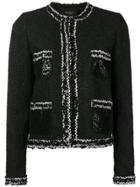 Giambattista Valli Two-tone Knit Jacket - Black