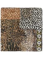 Pierre-louis Mascia Animal-print Silk Scarf - Brown