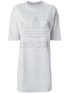 Adidas Trefoil Print T-shirt Dress - Grey