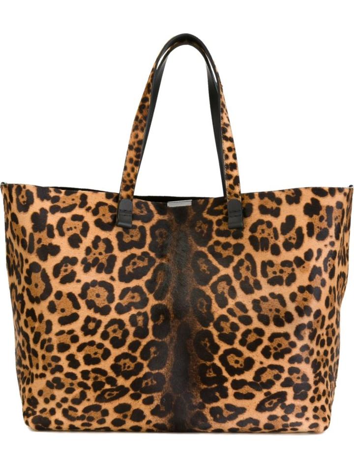 Victoria Beckham Leopard Print Tote, Women's, Nude/neutrals