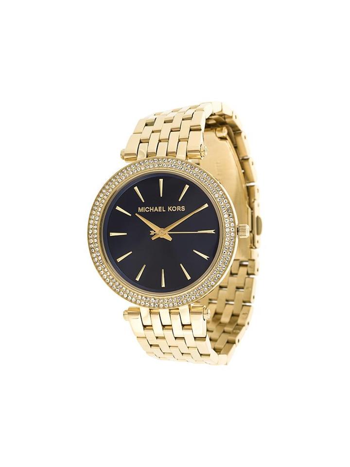 Michael Kors Embellished Wrist Watch, Metallic