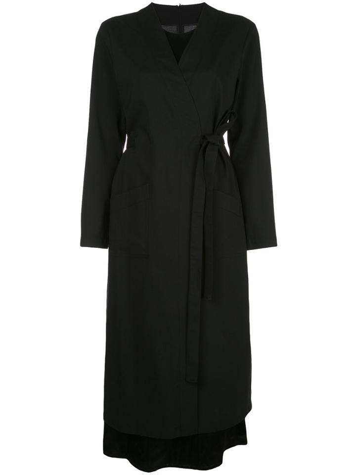 Mm6 Maison Margiela Layered Wrap Dress - Black