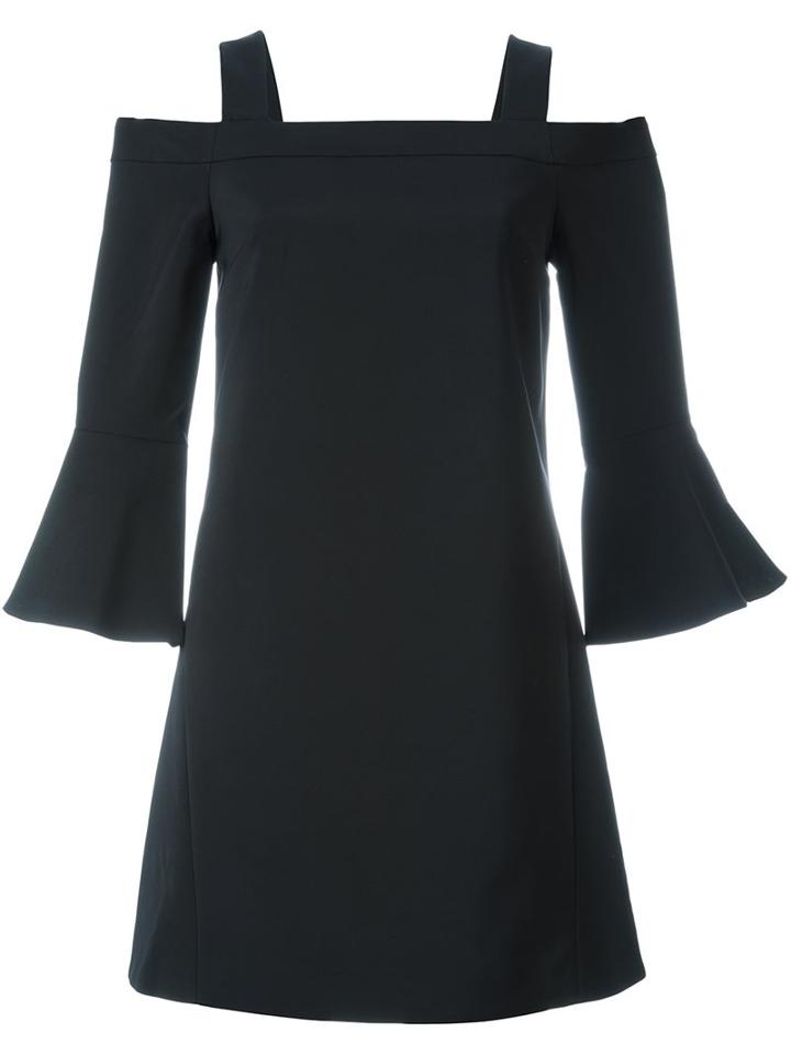 Tibi Cut-off Shoulders Flared Dress
