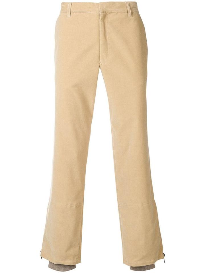 Romeo Gigli Pre-owned Corduroy Straight-leg Trousers - Brown