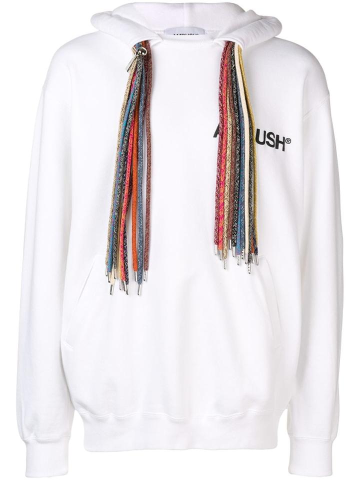Ambush Cord Drawstring Hoodie - White